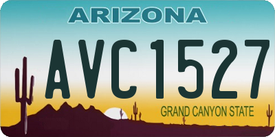 AZ license plate AVC1527