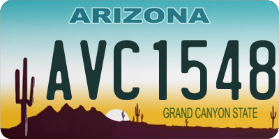 AZ license plate AVC1548