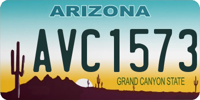 AZ license plate AVC1573