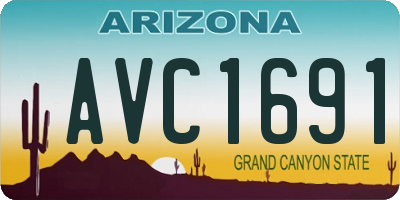 AZ license plate AVC1691