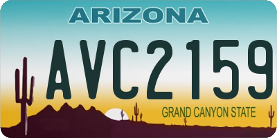 AZ license plate AVC2159