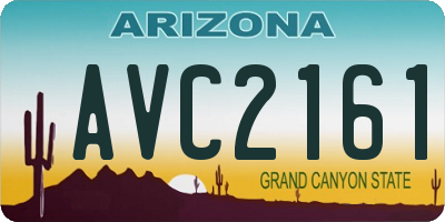 AZ license plate AVC2161