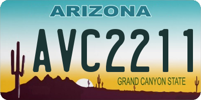 AZ license plate AVC2211