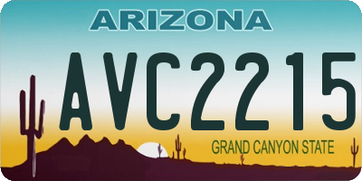 AZ license plate AVC2215