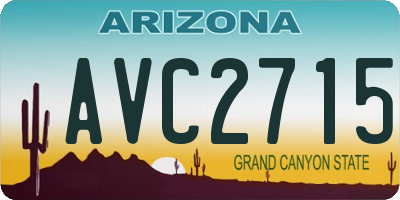 AZ license plate AVC2715