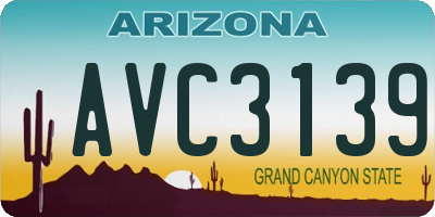 AZ license plate AVC3139