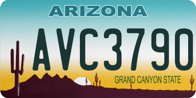 AZ license plate AVC3790