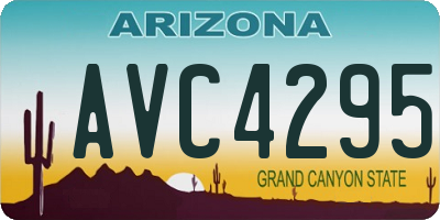 AZ license plate AVC4295