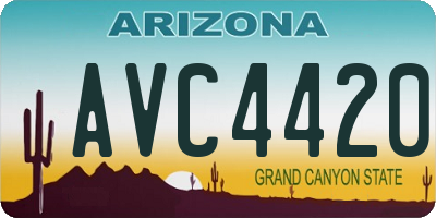 AZ license plate AVC4420