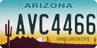 AZ license plate AVC4466
