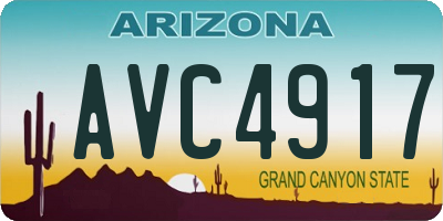 AZ license plate AVC4917