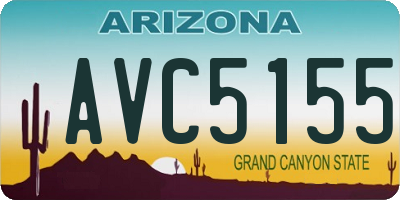 AZ license plate AVC5155