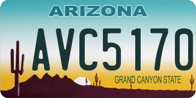 AZ license plate AVC5170
