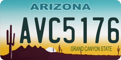 AZ license plate AVC5176