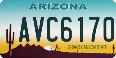 AZ license plate AVC6170
