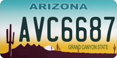 AZ license plate AVC6687