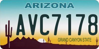 AZ license plate AVC7178