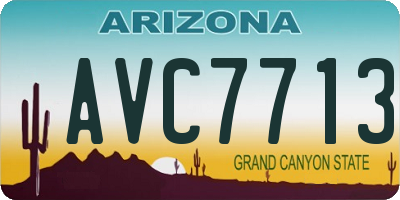 AZ license plate AVC7713