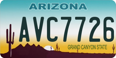 AZ license plate AVC7726