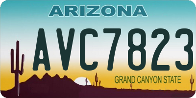 AZ license plate AVC7823