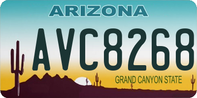 AZ license plate AVC8268