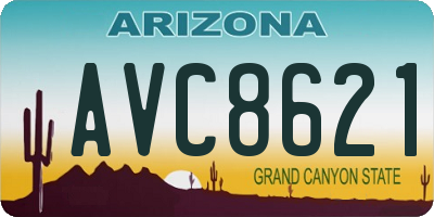 AZ license plate AVC8621