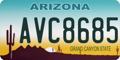 AZ license plate AVC8685