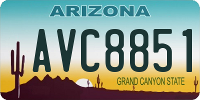 AZ license plate AVC8851