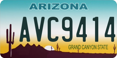 AZ license plate AVC9414
