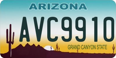 AZ license plate AVC9910