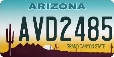 AZ license plate AVD2485