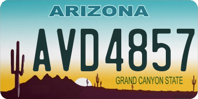 AZ license plate AVD4857