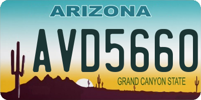 AZ license plate AVD5660