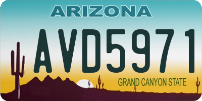 AZ license plate AVD5971