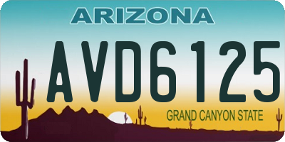 AZ license plate AVD6125