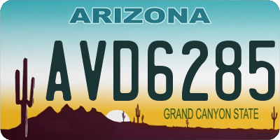 AZ license plate AVD6285