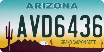 AZ license plate AVD6436