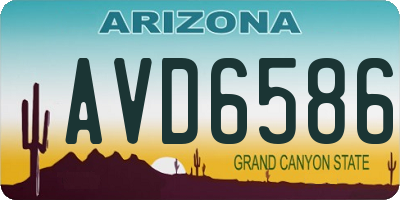 AZ license plate AVD6586