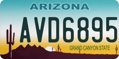 AZ license plate AVD6895