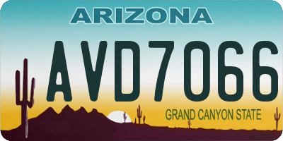 AZ license plate AVD7066