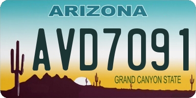 AZ license plate AVD7091