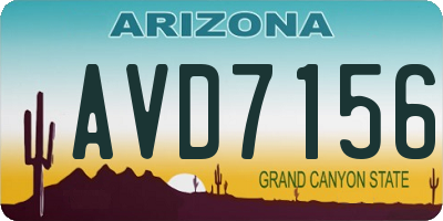 AZ license plate AVD7156