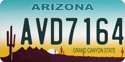AZ license plate AVD7164