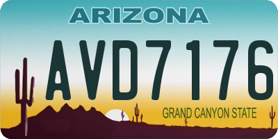 AZ license plate AVD7176