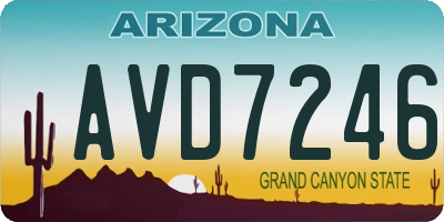 AZ license plate AVD7246