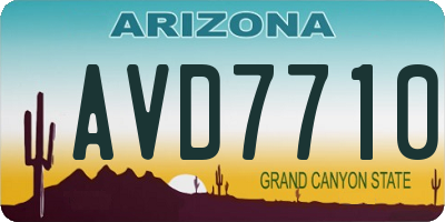 AZ license plate AVD7710