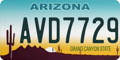 AZ license plate AVD7729
