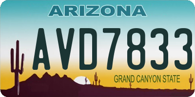 AZ license plate AVD7833