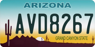 AZ license plate AVD8267