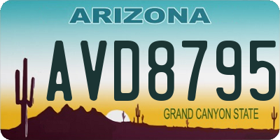 AZ license plate AVD8795